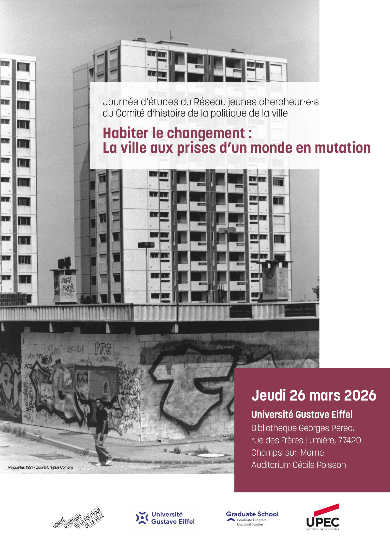 Habiter le changement : la ville aux prises d'un monde en mutation (Journée d'études)